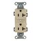 Hubbell Wiring Device-Kellems Straight Blade Receptacle, 5-20R, 20 A, 125V AC, 2 Pole, 3 Wire, Flush Mount, Grounded BR20LA - alternate 2
